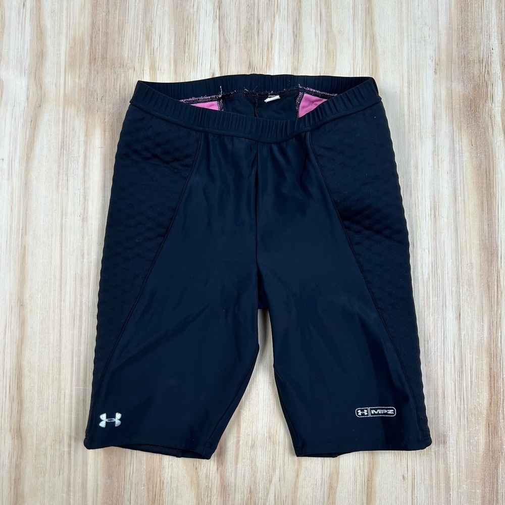 Under Armour Black Padded Biker Shorts Small Black‎ MPZ